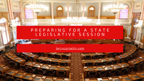 Preparing for a state legislative session, terry cornell